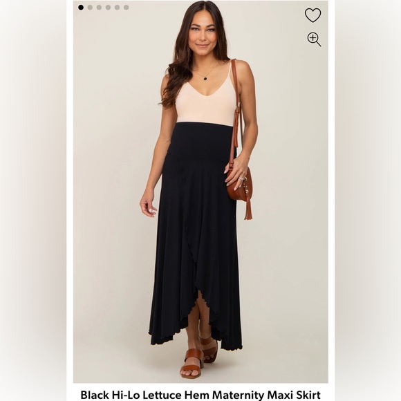 Pinkblush Black hi-lo maternity skirt size xl - Picture 2 of 7